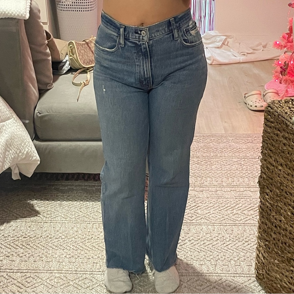 Abercrombie & Fitch Women's Straight Leg Blue Jeans